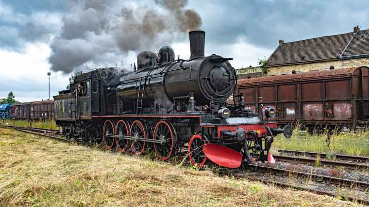 photo of train on railroad track
